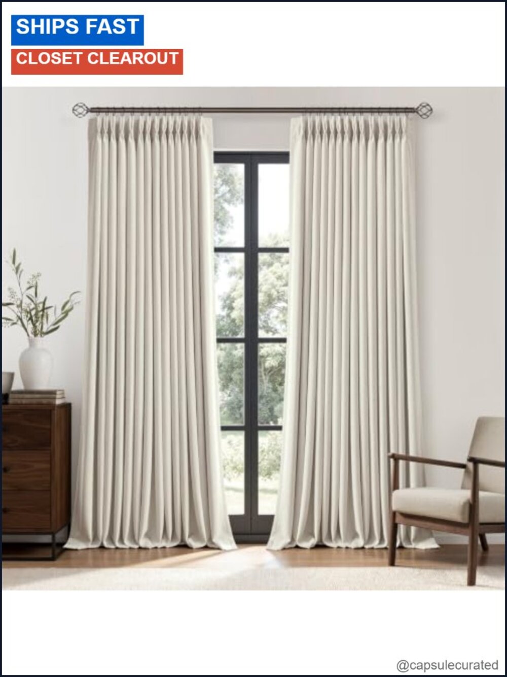 MIULEE Pinch Pleated Blackout Linen Curtains 90 Inch 2 Panels